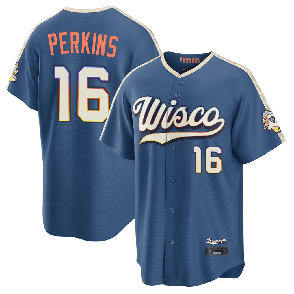 M.Brewers #16 Blake Perkins Player Blue 2026 City Connect Home Game Hdoa Stitched Jerseys