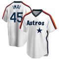 H.Astros #45 Tatsuya Imai Player White Cooperstown Collection T-shirt Hdoa Stitched Jerseys
