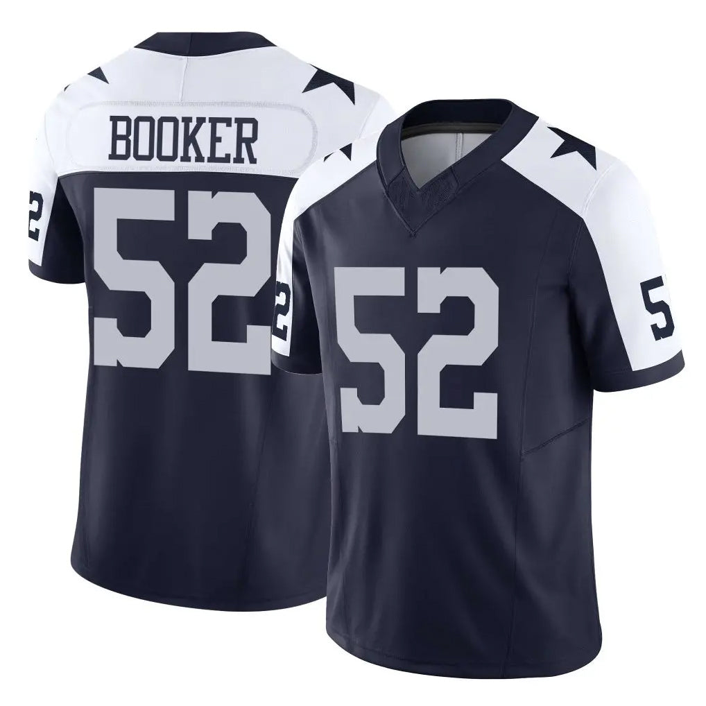 D.Cowboys #52 Tyler Booker Player Navy-White Limited Alternate Vapor F.U.S.E. Home Game Hdoa Stitched Jerseys
