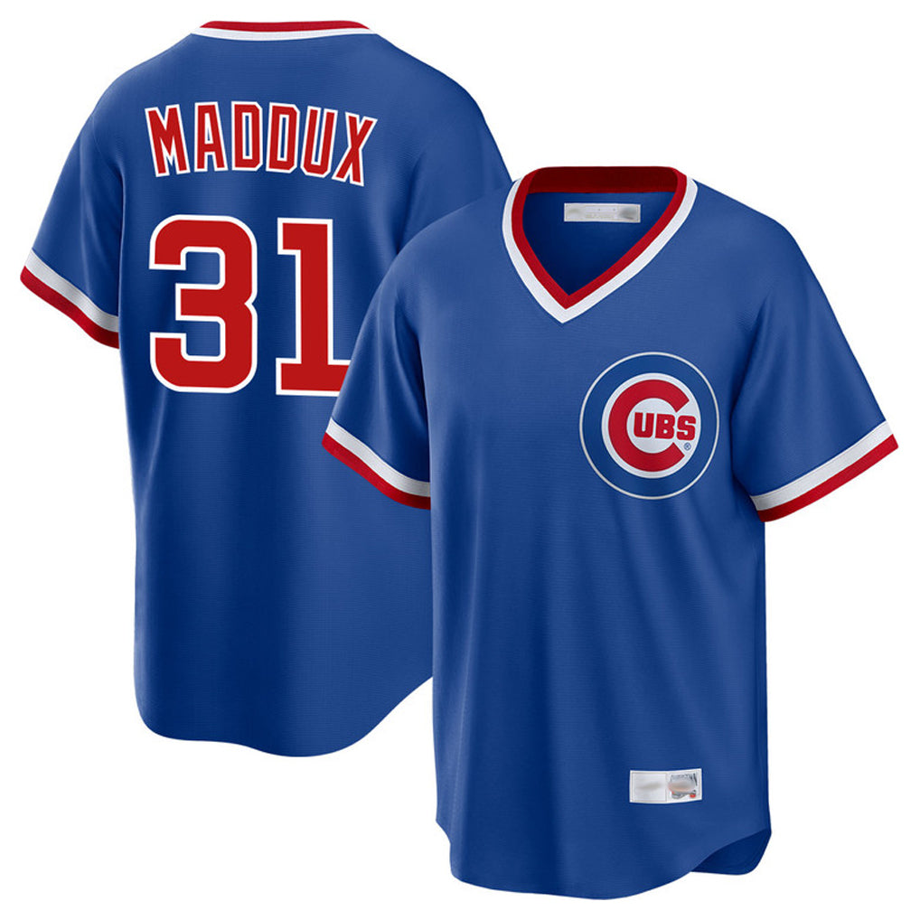 C.Cubs #31 Greg Maddux Player Royal T-shirt Cooperstown Collection Limited Hdoa Stitched Jerseys