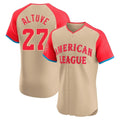 H.Astros #27 Jose Altuve Player Cream American League All-Star Limited Elite Home Hdoa Stitched Jerseys