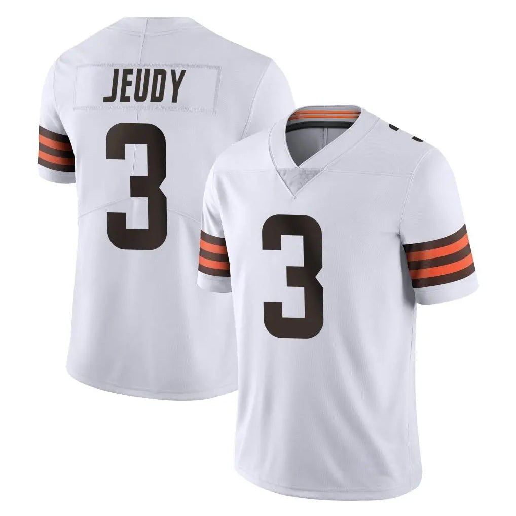 C.Browns #3 Jerry Jeudy Player White Vapor Untouchable Limited Home Game Hdoa Stitched Jerseys