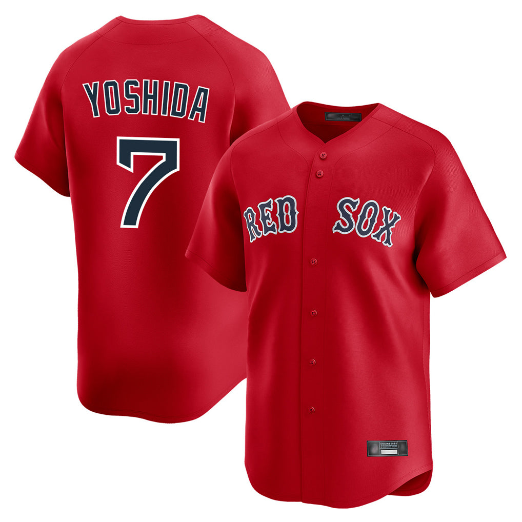 B.Red Sox #7 Masataka Yoshida Player Red Limited Home Game Hdoa Stitched Jerseys