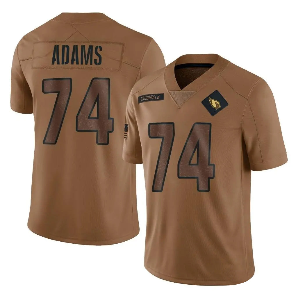 A.Cardinals #74 Isaiah Adams Player Brown Limited Salute To Service Game Hdoa Stitched Jerseys