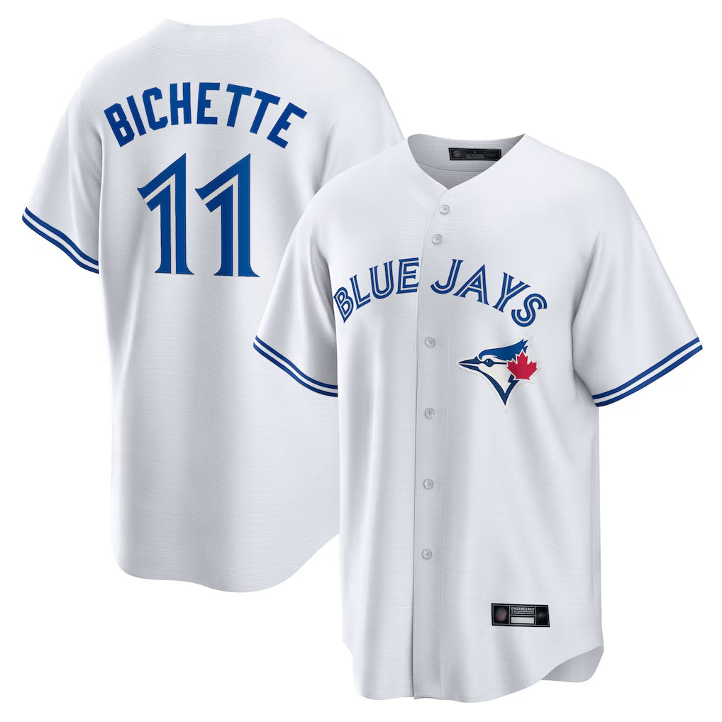 T.Blue Jays #11 Bo Bichette Player White Home Limited Hdoa Stitched Jerseys