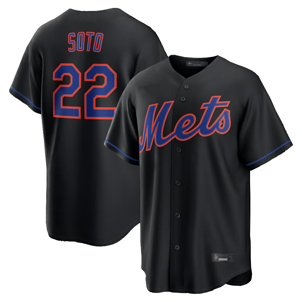 NY.Mets #22 Juan Soto Player Black Alternate Home Game Hdoa Stitched Jerseys