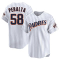 S.Diego Padres #58 Wandy Peralta Player White Cooperstown Collection Limited Home Hdoa Stitched Jerseys