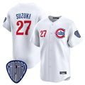 C.Cubs #27 Seiya Suzuki Player White Vapor Premier Limited Home Hdoa Stitched Jerseys