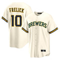 M.Brewers #10 Sal Frelick Player Cream Home Game Hdoa Stitched Jerseys
