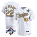 LA.Dodgers #22 Clayton Kershaw Player Gold World Series Collection Limited Home Hdoa Stitched Jerseys