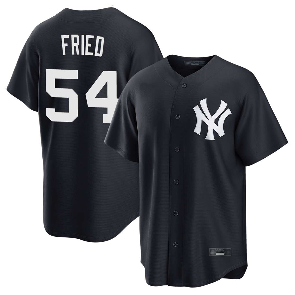 NY.Yankees #54 Max Fried Player Navy Game Hdoa Stitched Jerseys