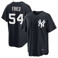 NY.Yankees #54 Max Fried Player Navy Game Hdoa Stitched Jerseys