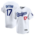 LA.Dodgers #17 Shohei Ohtani Player White Limited Home Hdoa Stitched Jerseys