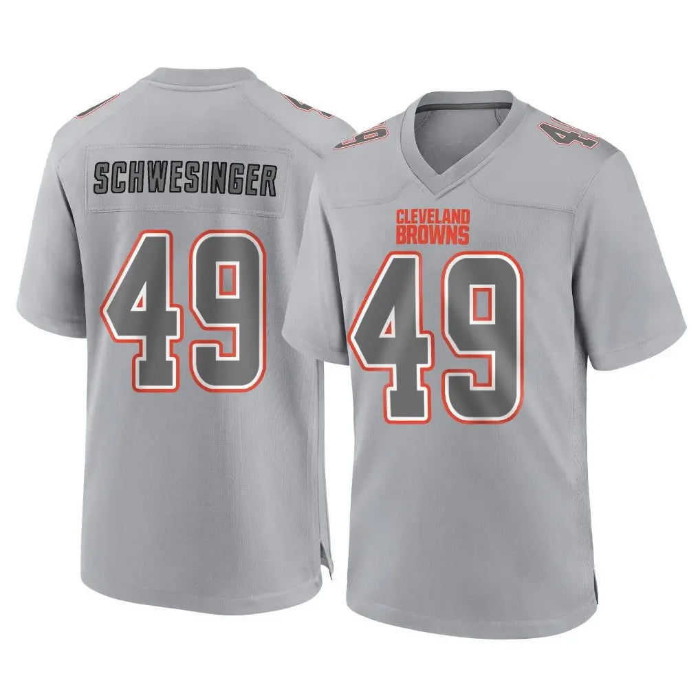 C.Browns #49 Carson Schwesinger Player Gray Atmosphere Fashion Game Hdoa Stitched Jerseys