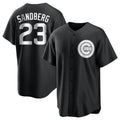 C.Cubs #23 Ryne Sandberg Player Black Game Hdoa Stitched Jerseys