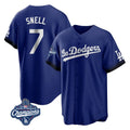 LA.Dodgers #7 Blake Snell Player Royal City Connect Game World Series Meet Hdoa Stitched Jerseys
