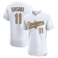 LA.Dodgers #11 Roki Sasaki Player Gold Limited Elite Home Hdoa Stitched Jerseys