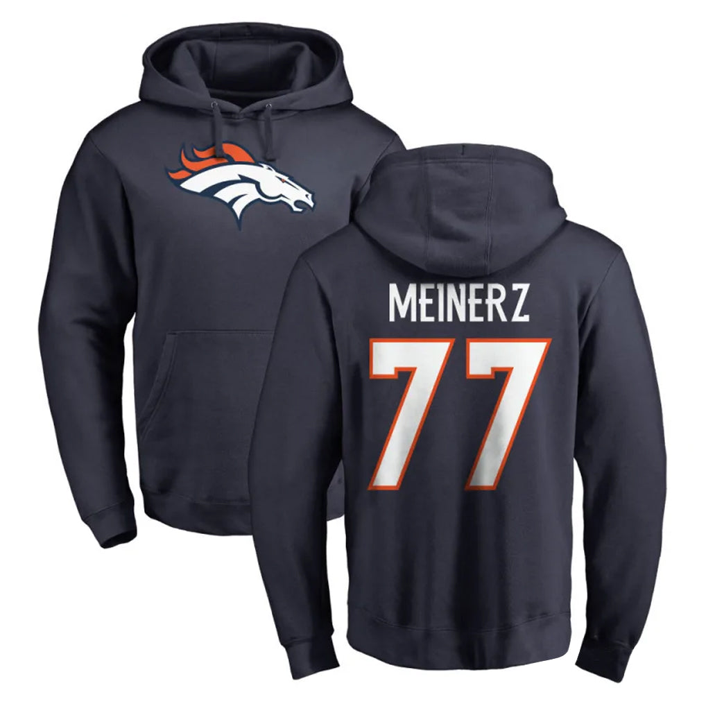 D.Broncos #77 Quinn Meinerz Player Navy Pullover Hoodie Limited Hdoa Stitched Jerseys
