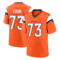 D.Broncos #73 Frank Crum Player Orange Home Game Hdoa Stitched Jerseys