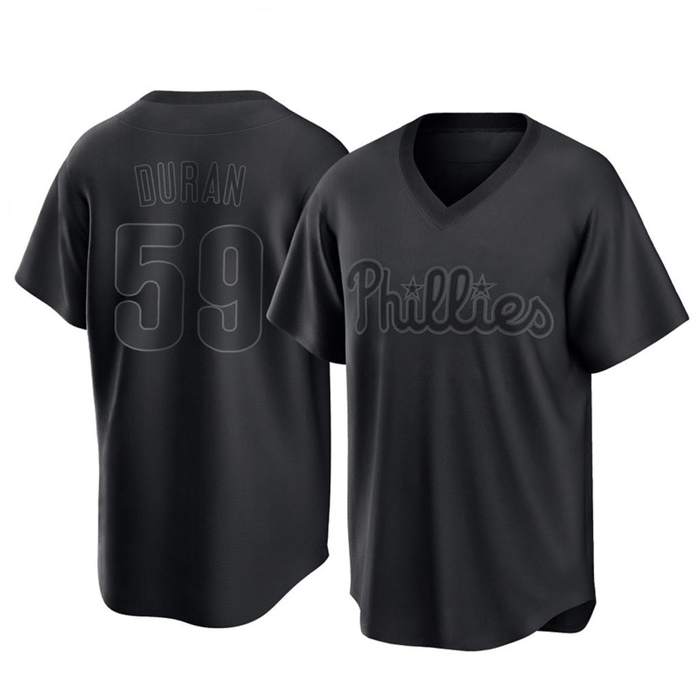 P.Phillies #59 Jhoan Duran Player Black Pitch Fashion Limited T-shirt Hdoa Stitched Jerseys