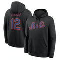 NY.Mets #12 Francisco Lindor Player Black Club Pullover Hoodie Game Hdoa Stitched Jerseys