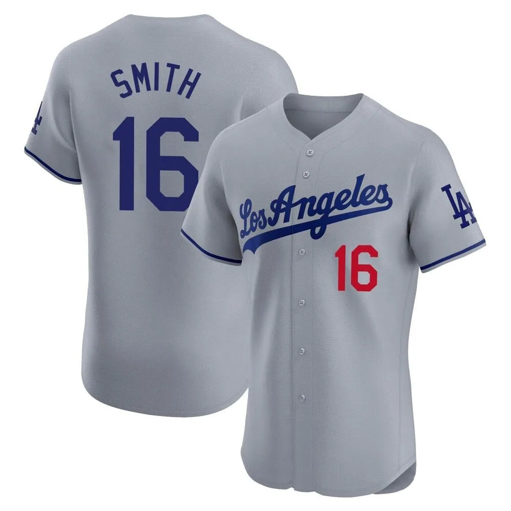 LA.Dodgers #16 Will Smith Player Gray Limited Elite Home Hdoa Stitched Jerseys