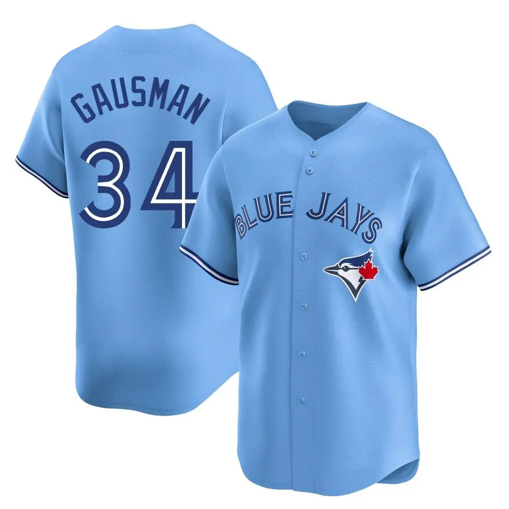 T.Blue Jays #34 Kevin Gausman Player Blue Home Limited Hdoa Stitched Jerseys