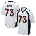 D.Broncos #73 Frank Crum Player White Game Hdoa Stitched Jerseys