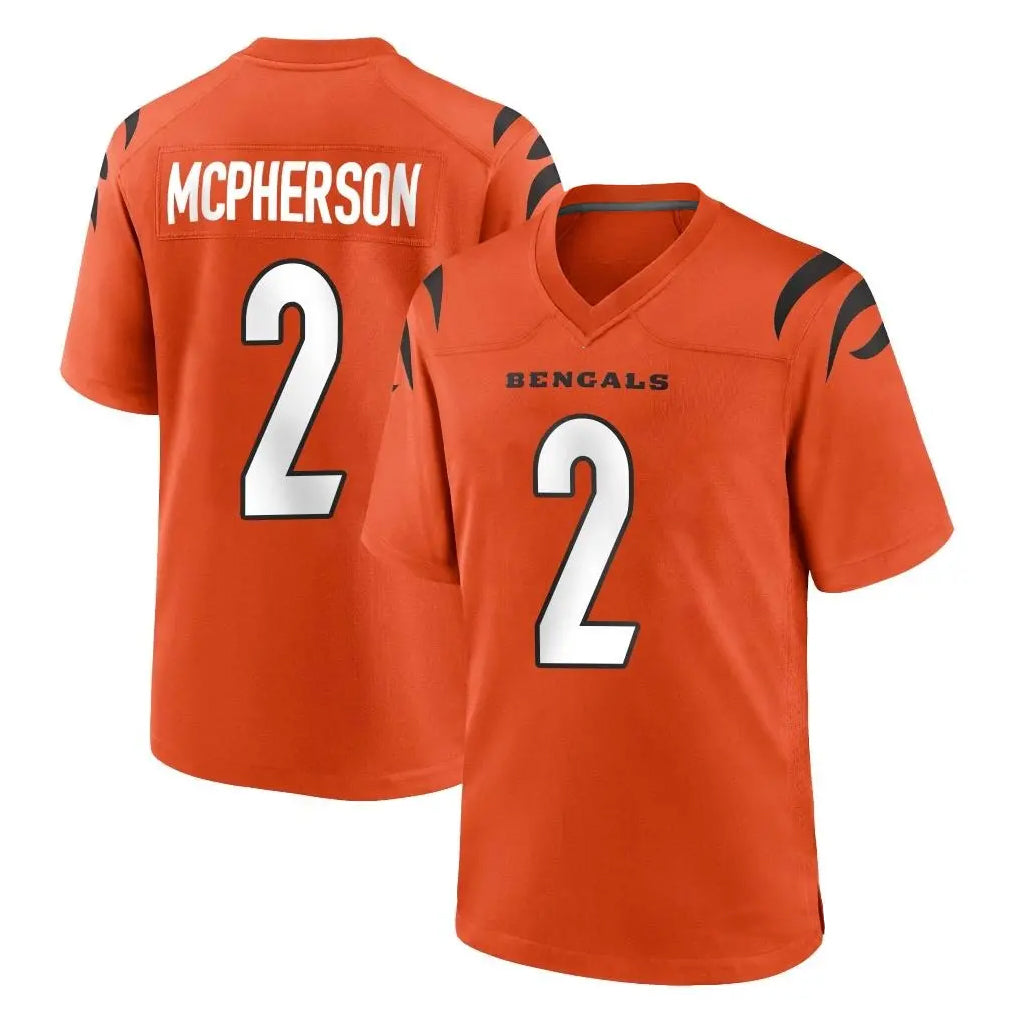C.Bengals #2 Evan McPherson Player Orange Home Game Hdoa Stitched Jerseys