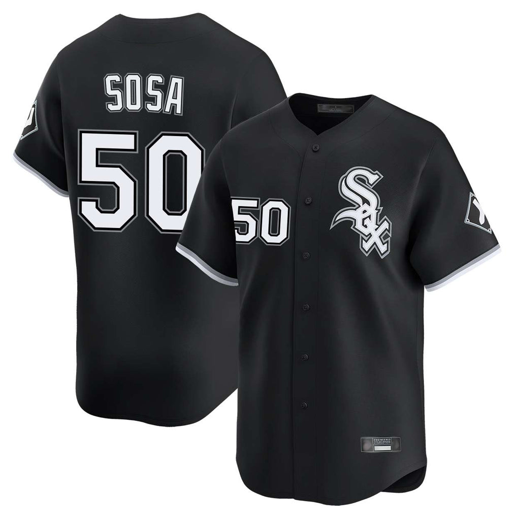 C.White Sox #50 Lenyn Sosa Player Black Limited Home Hdoa Stitched Jerseys