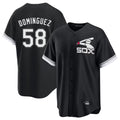 C.White Sox #58 Seranthony Dom¨ªnguez Player Black Spring Training Game Hdoa Stitched Jerseys