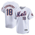 NY.Mets #18 Darryl Strawberry Player White Home Limited Hdoa Stitched Jerseys