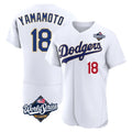 LA.Dodgers #18 Yoshinobu Yamamoto Player Gold White World Series 2026 Collection Stadium Limited Elite Hdoa Stitched Jerseys
