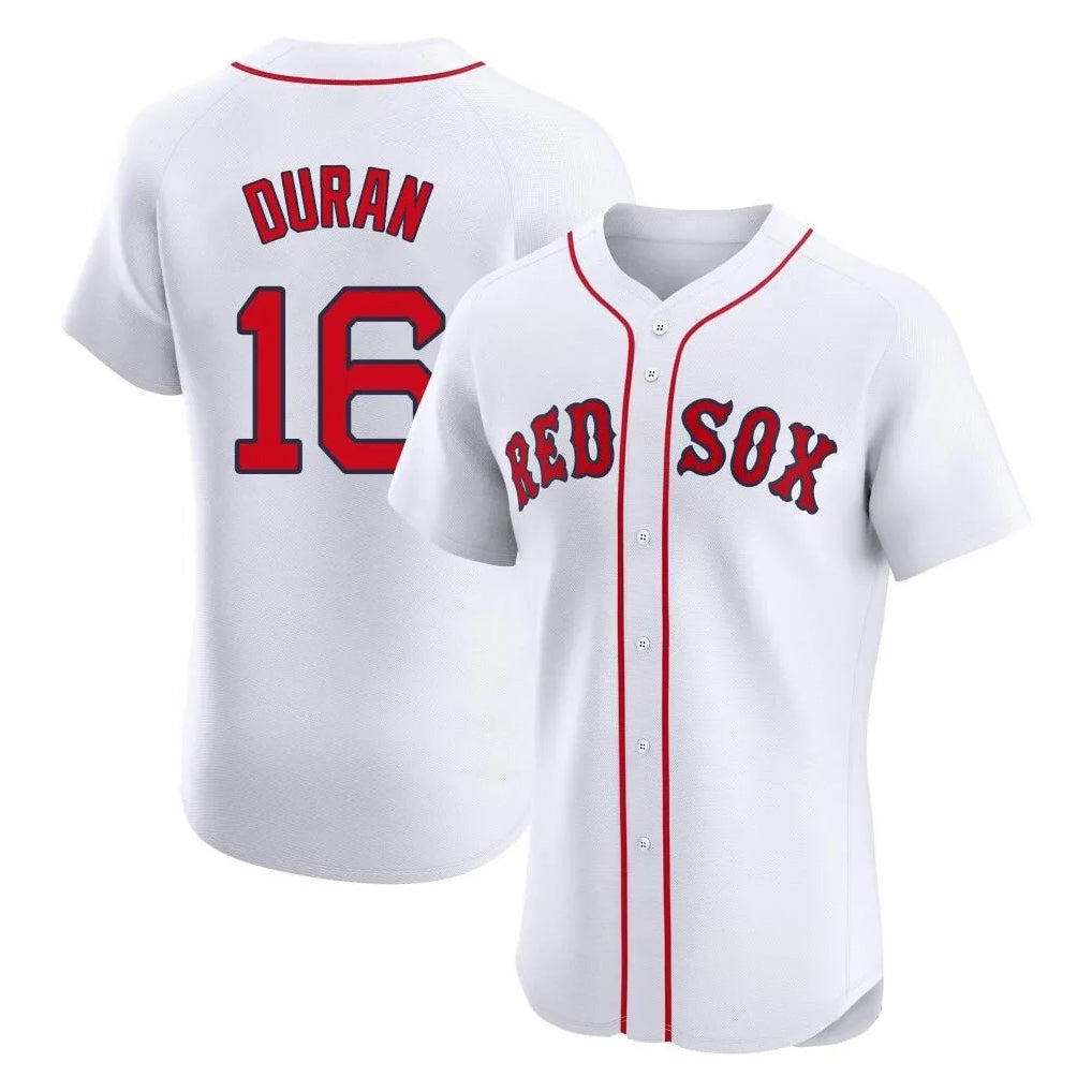 B.Red Sox #16 Jarren Duran Player White Limited Elite Home Game Hdoa Stitched Jerseys