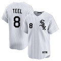 C.White Sox #8 Kyle Teel Player White Stripe Limited Home Hdoa Stitched Jerseys