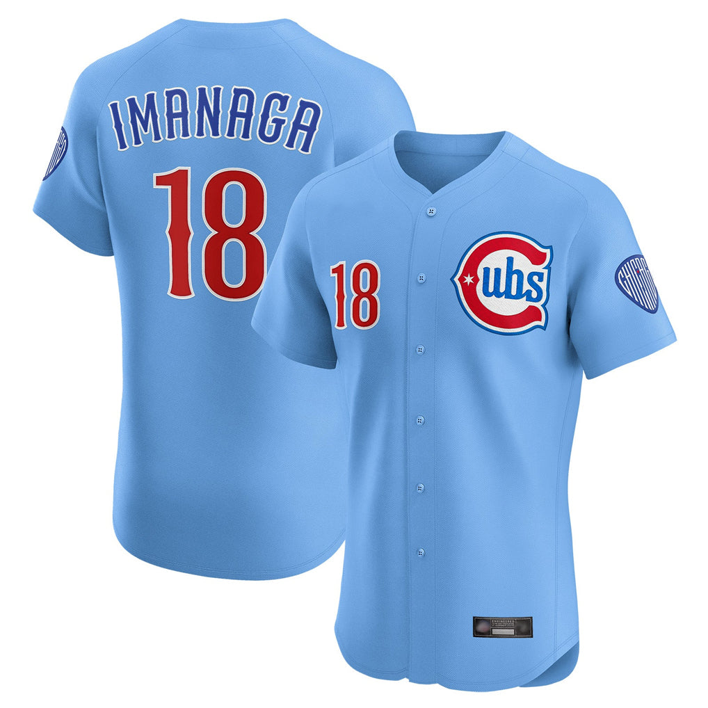 C.Cubs #18 Shota Imanaga Player Light Blue Limited Elite Home Hdoa Stitched Jerseys
