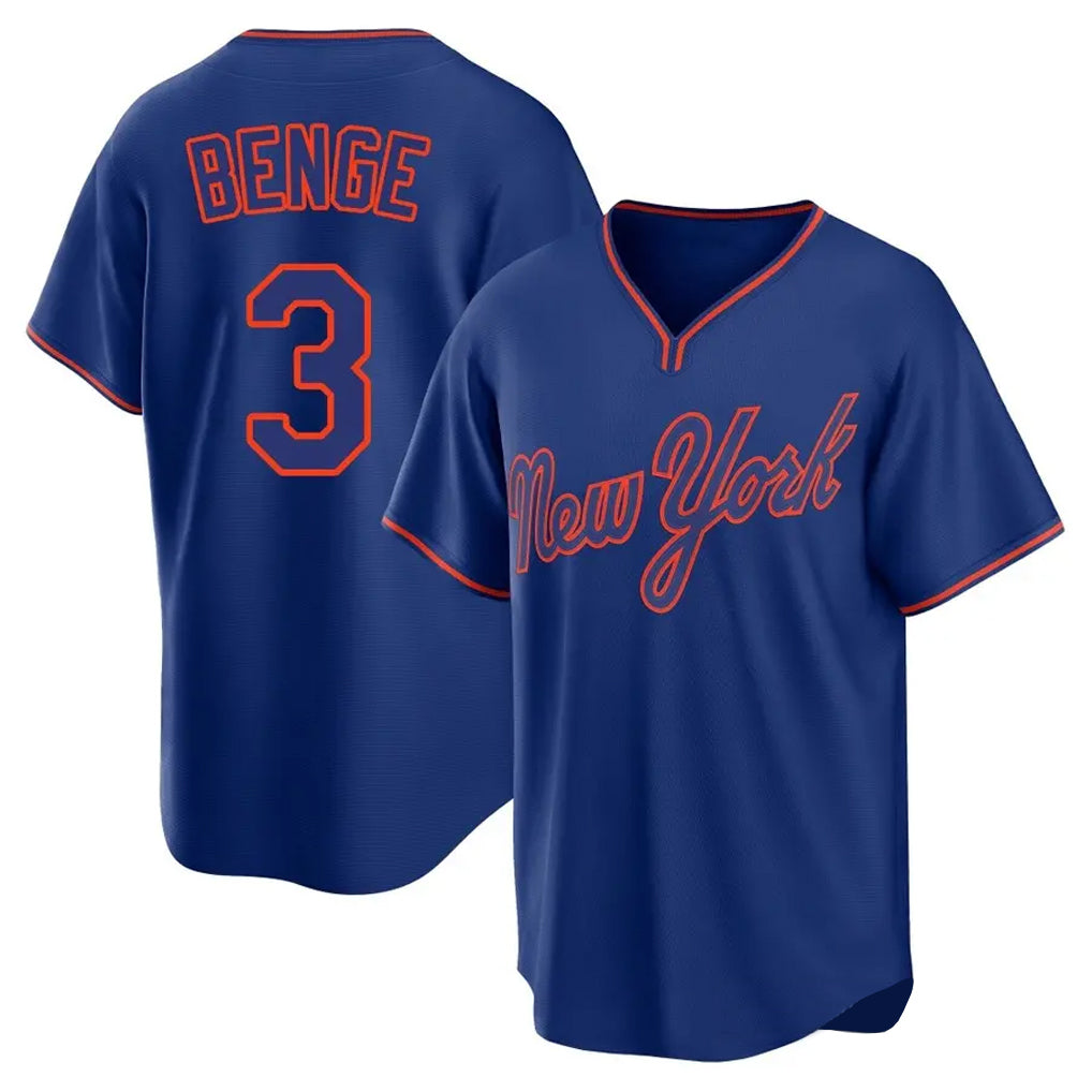 NY.Mets #3 Carson Benge Player Royal T-shirt Home Game Hdoa Stitched Jerseys
