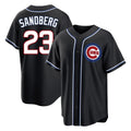 C.Cubs #23 Ryne Sandberg Player Black Fashion Out Game Hdoa Stitched Jerseys
