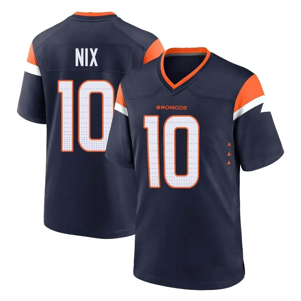 D.Broncos #10 Bo Nix Player Navy Home Game Hdoa Stitched Jerseys