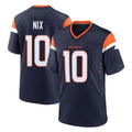 D.Broncos #10 Bo Nix Player Navy Home Game Hdoa Stitched Jerseys