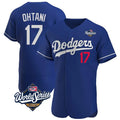 LA.Dodgers #17 Shohei Ohtani Player Royal World Series Limited Elite Home Hdoa Stitched Jerseys