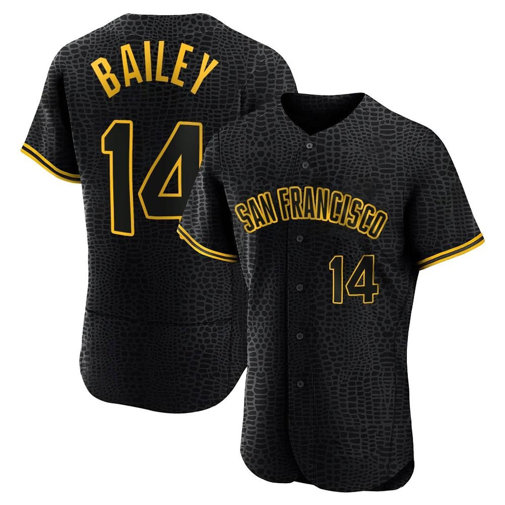 SF.Giants #14 Patrick Bailey Player Black Snake Skin City Limited Elite Hdoa Stitched Jerseys