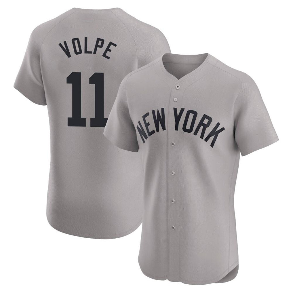 NY.Yankees #11 Anthony Volpe Player Gray Limited Elite Home Hdoa Stitched Jerseys
