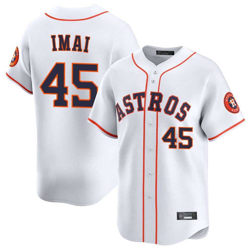 H.Astros #45 Tatsuya Imai Player White Home Limited Hdoa Stitched Jerseys