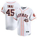 H.Astros #45 Tatsuya Imai Player White Home Limited Hdoa Stitched Jerseys