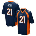 D.Broncos #21 Riley Moss Player Navy Game Hdoa Stitched Jerseys