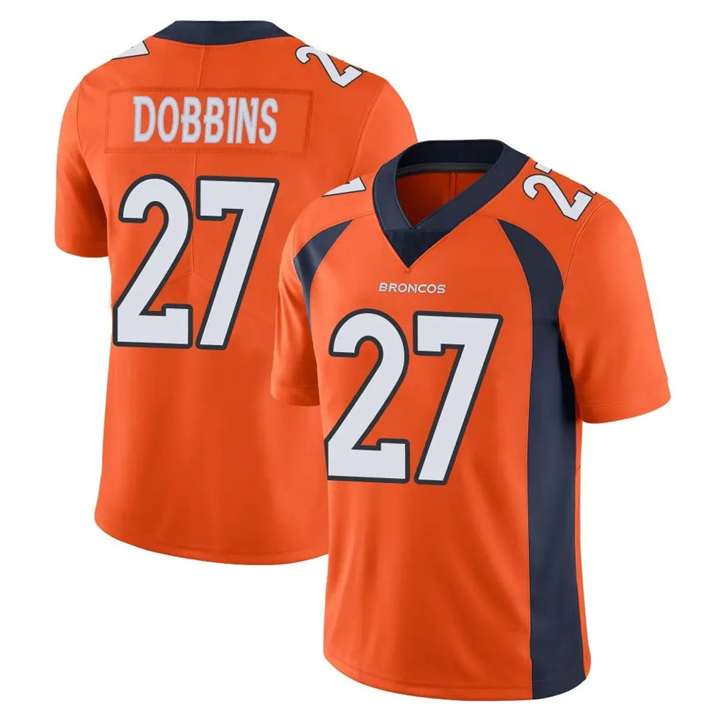 D.Broncos #27 J.K. Dobbins Player Orange Color Vapor Untouchable Limited Game Hdoa Stitched Jerseys