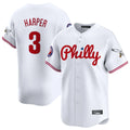 P.Phillies #3 Bryce Harper Player White Phillies & Eagles Vapor Premier Limited Hdoa Stitched Jerseys