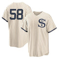C.White Sox #58 Seranthony Dom¨ªnguez Player Cream Field of Dreams Home Game Hdoa Stitched Jerseys