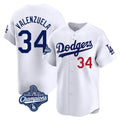 LA.Dodgers #34 Fernando Valenzuela Player White World Series Meet Limited Home Hdoa Stitched Jerseys